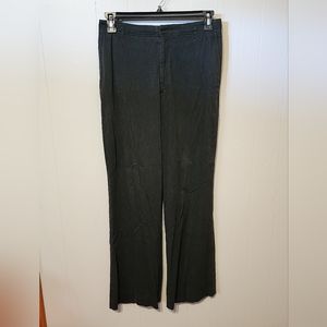 Banana Republic Dress Pants Charcoal Gray Flat Front‎ Stretch Size 8 A832
